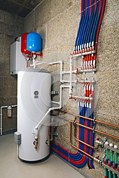 Modern boiler room independent heating system