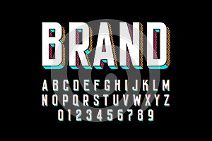 Modern bold 3d font design