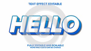 modern bold text effect vector editable