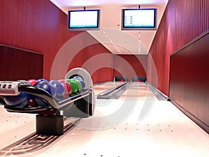 Modern bowling alley