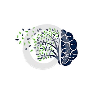 Modern brain tree logo design.