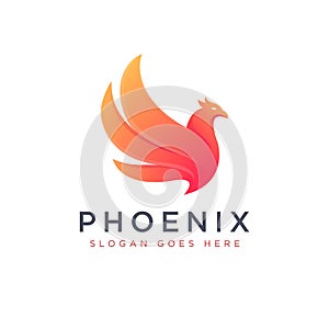 Modern brave phoenix logo icon