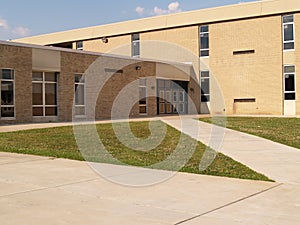 Modern brick building exterior