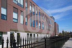 Modern brick school building