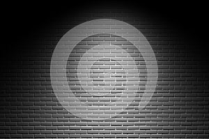 Modern Brick Wall Background With White Spot Light