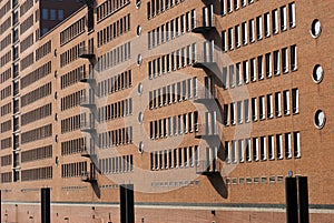 Modern brick wall facade