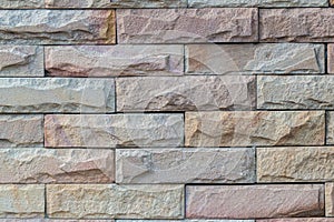 Modern brick wall. Multicolored Tile Background-brown and white color.