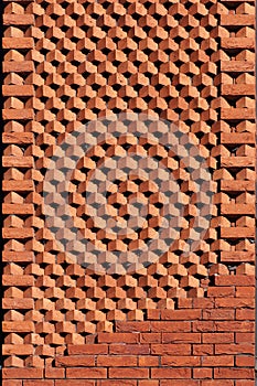 Modern brick wall pattern