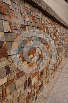 Modern brick wall perspective