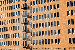 Modern brickwall facade in Hamburg