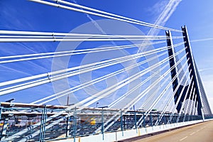 Modern bridge in an Industry Park