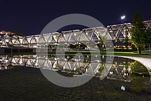 Modern bridge in madrid