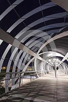Modern bridge in madrid