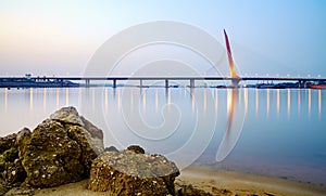 Modern bridge night view