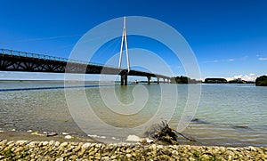 Modern bridge spanning over Black Sea