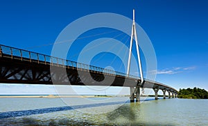 Modern bridge spanning over Black Sea