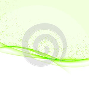 Modern bright graphic elegant beautiful abstract green swoosh li