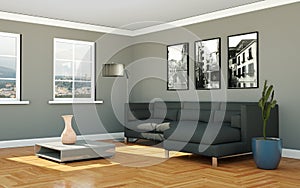 Modern bright interior design living room