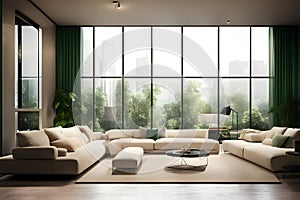 modern bright interiors apartment living room
