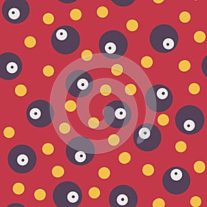 Modern bright multi polka dot pattern, seamless texture background.
