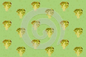 Modern bright pop art, texture, lettuce seamless pattern, concept of healthy eating, dieting, snacking at work, at school, student