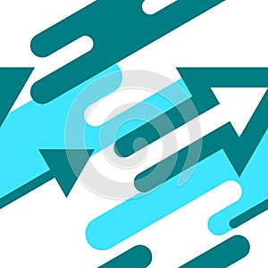 Modern bright seamless pattern with arrows. Vector abstract