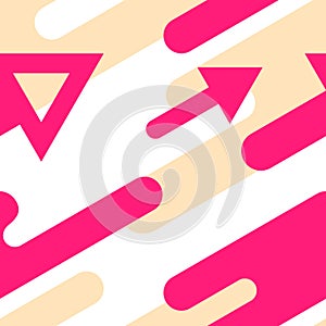 Modern bright seamless pattern with arrows. Vector abstract
