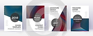 Modern brochure design template set. Red abstract