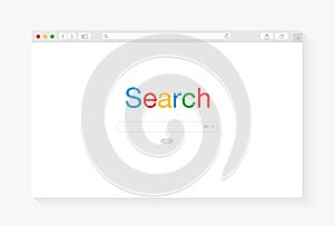 Modern browser window design isolated