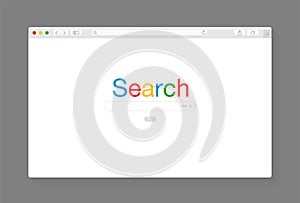 Modern browser window design isolated photo