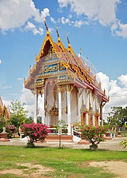 Modern Buddhist church in Sukhothai, Thailand photo