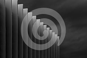 Modern building in black and white