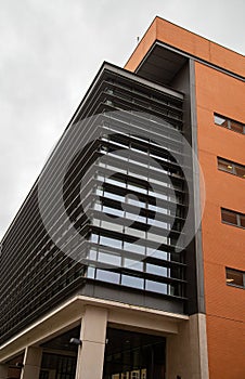 Modern building in Brindley place, Birmingham photo