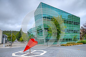 Modern building in the campus of University of Otago in Dunedin, New Zealand