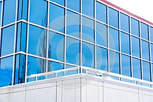 A modern building design with new exterior windows