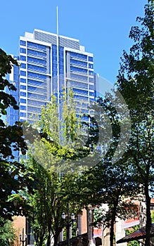 Modern Building in Downtown Portland, Oregon