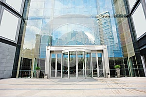 Modern building entrance