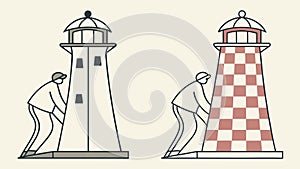 Modern Building Facade: Repetitive Window Pattern, vector design Generative AI