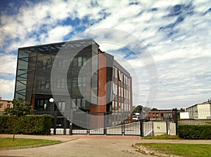 Modern building with glass elevation