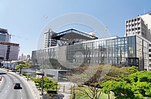 Modern Building with Heliport photo