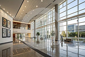 Modern building interior ground background