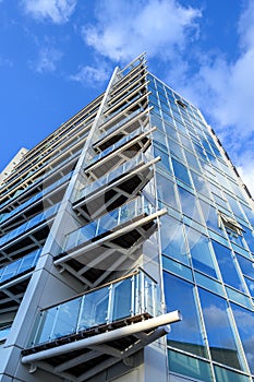 Modern building at Limehouse Basin, London, UK