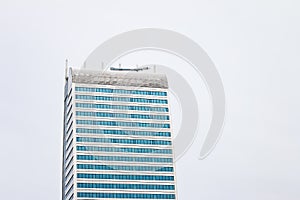 Modern building mirror facade