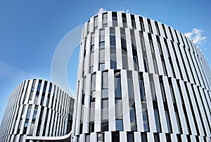 Modern building. Modern office building with facade of glass