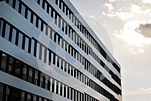 Modern building. Modern office building with facade of glass