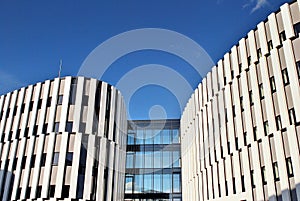 Modern building. Modern office building with facade of glass