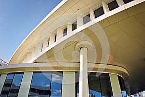 Modern building. Modern office building with facade of glass