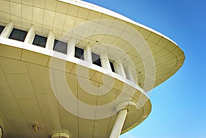 Modern building. Modern office building with facade of glass