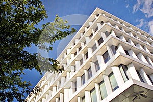 Modern building. Modern office building with facade of glass