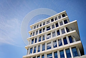 Modern building. Modern office building with facade of glass